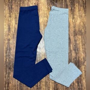 Girls Navy and Gray Leggings Size 10/12